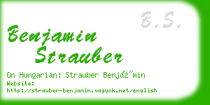 benjamin strauber business card